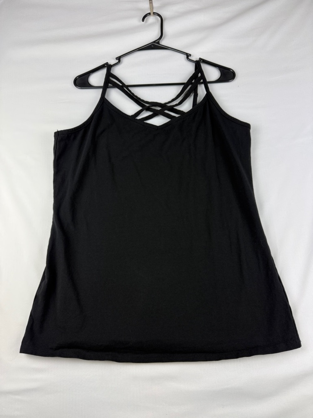 Maurices Black Criss Cross Tank Top – Size XL